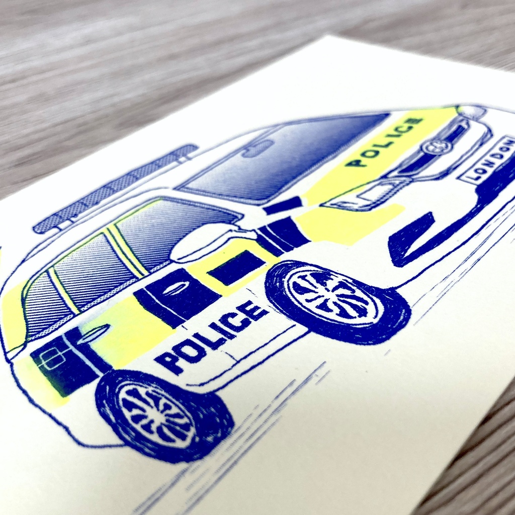 ポストカード ロンドンのパトカー