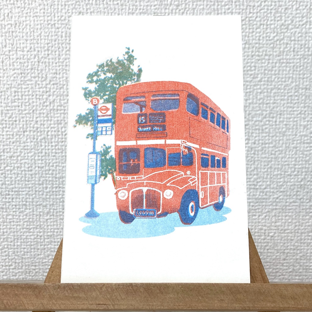 ロンドン ダブルデッカーポストカード