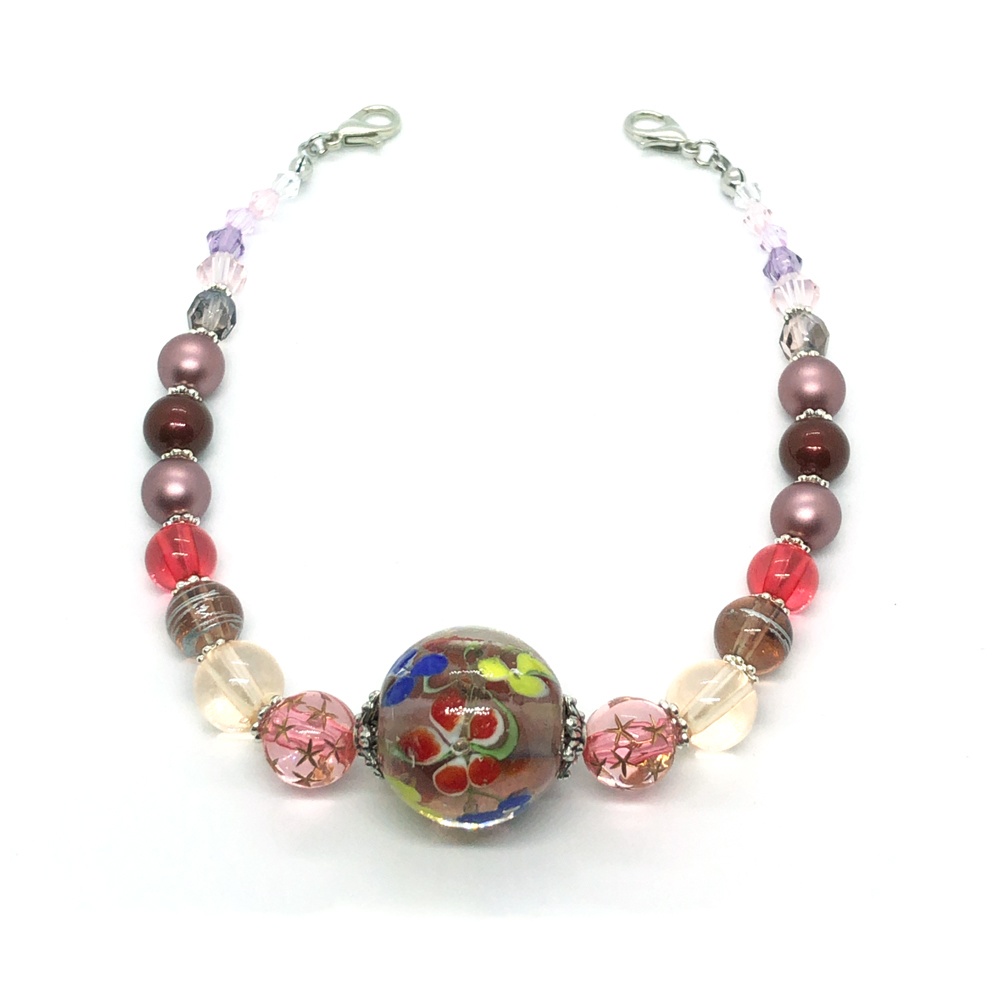 羽織紐　淡紅藤