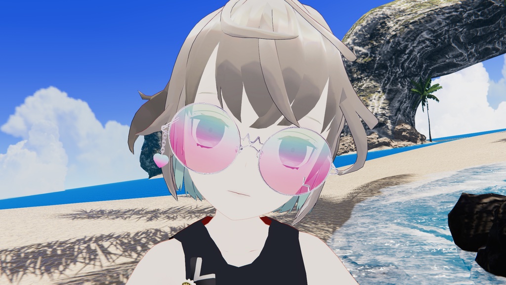 【VRChat想定】ハートめがね💜