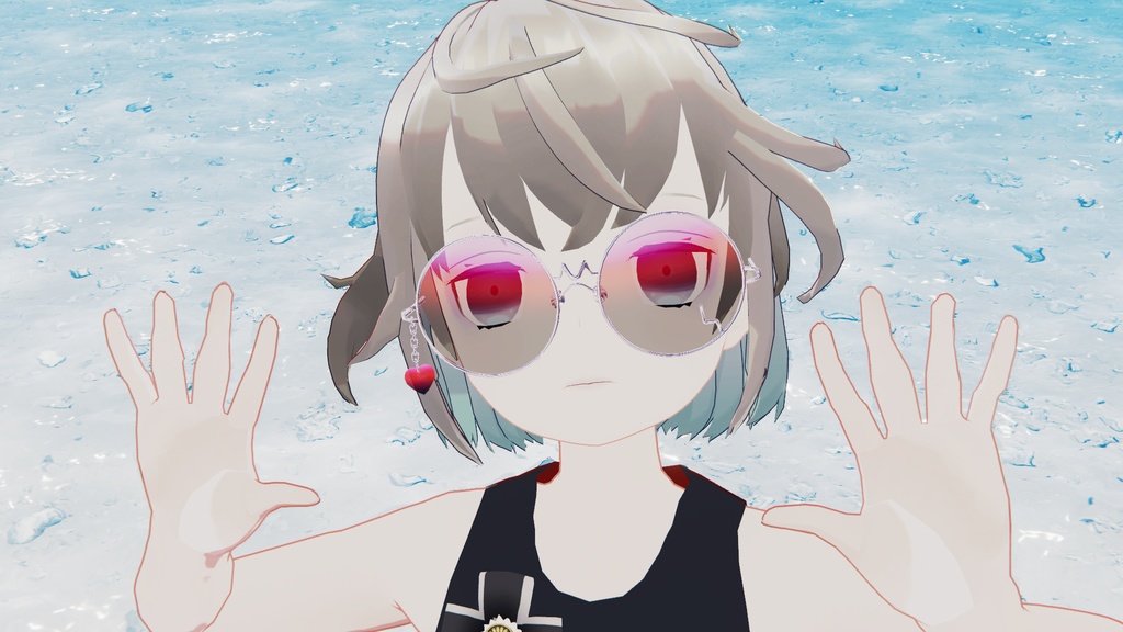【VRChat想定】ハートめがね💜