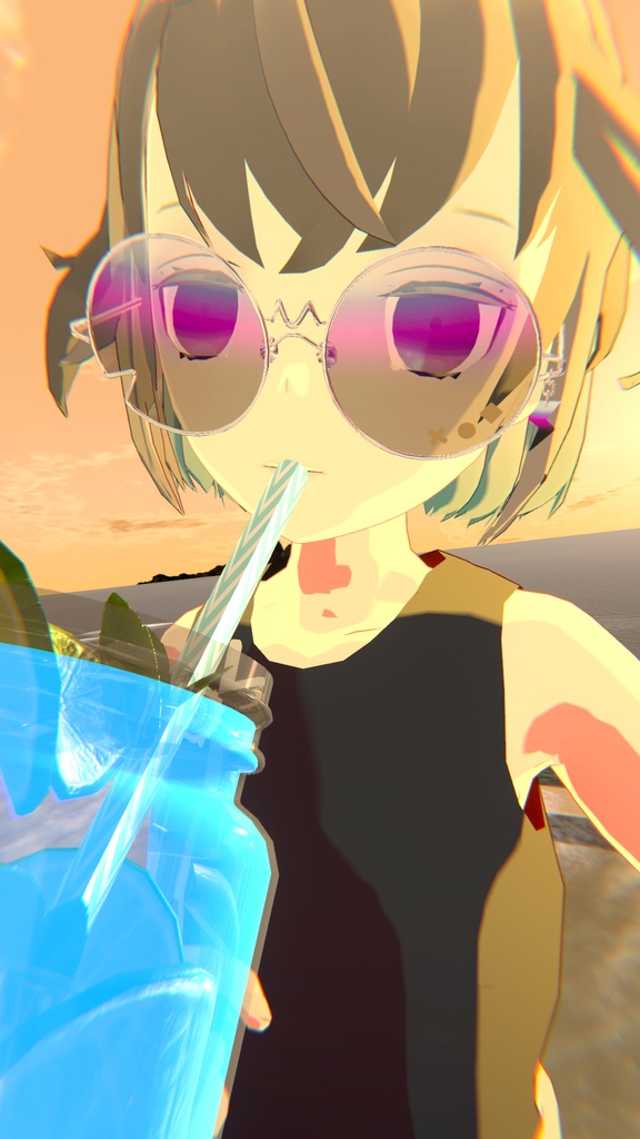 【VRChat想定】サンダーめがね⚡