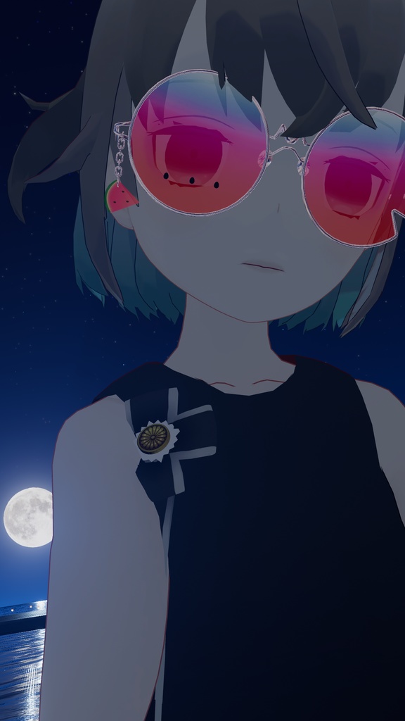 【VRChat想定】スイカめがね🍉