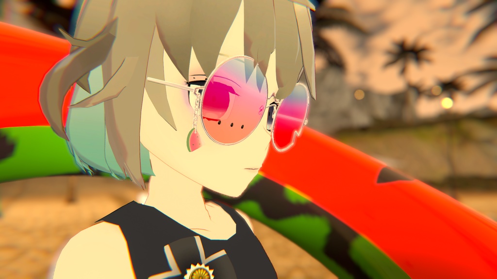 【VRChat想定】スイカめがね🍉