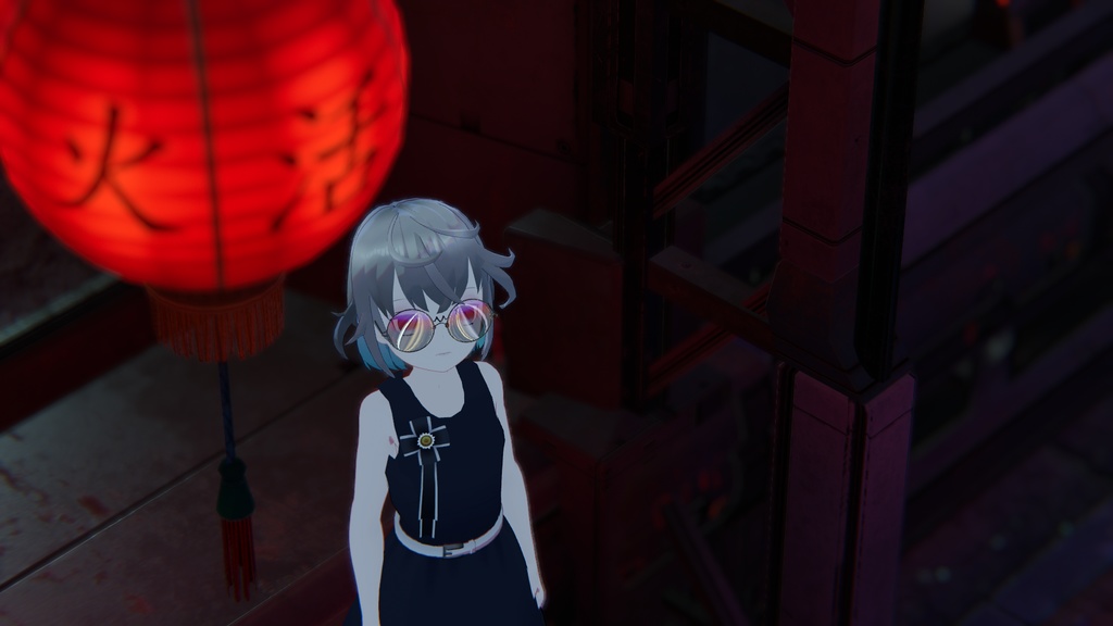 【VRChat想定】リボンめがね🎀