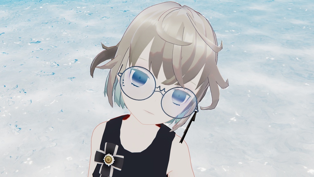 【VRChat想定】リボンめがね🎀