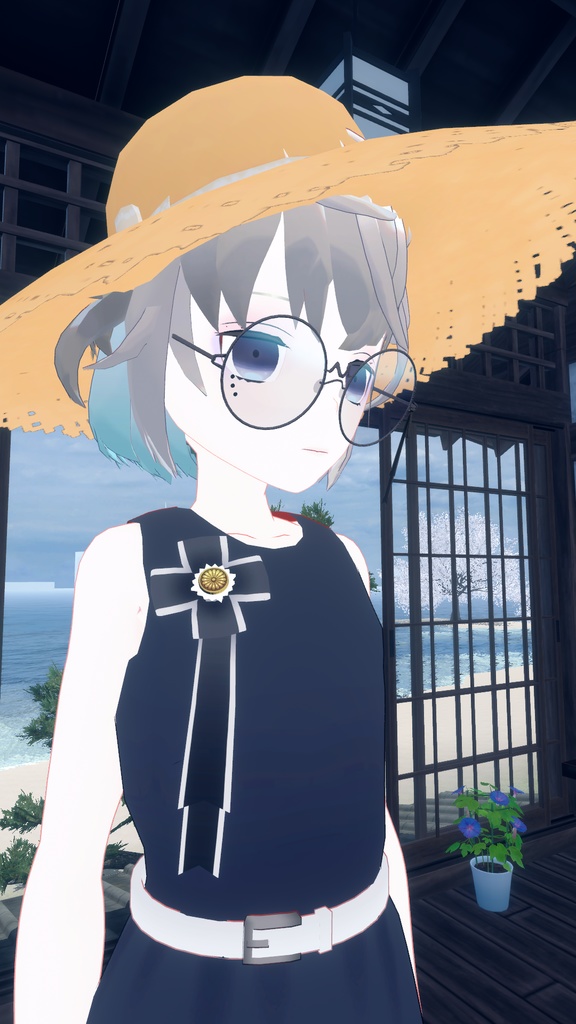 【VRChat想定】リボンめがね🎀