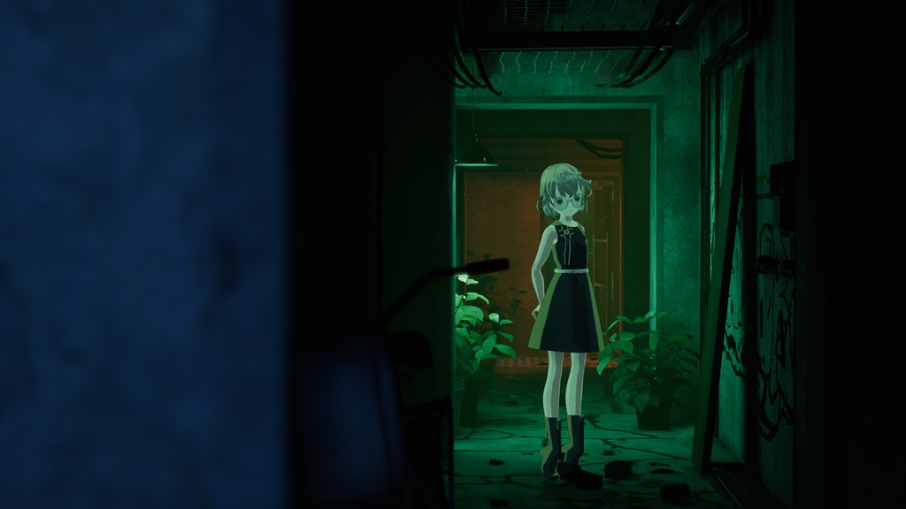 【VRChat想定】リボンめがね🎀