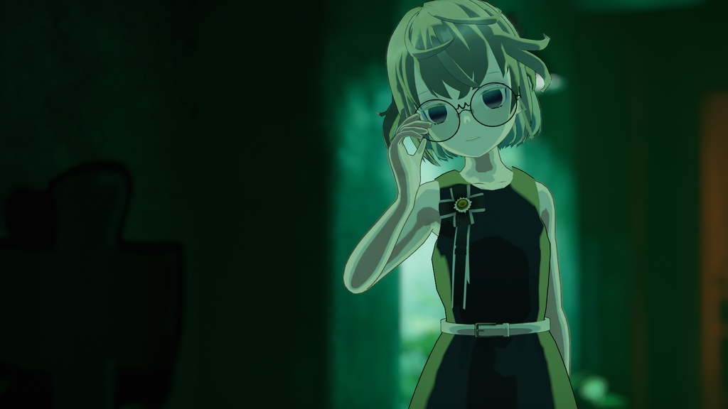 【VRChat想定】リボンめがね🎀