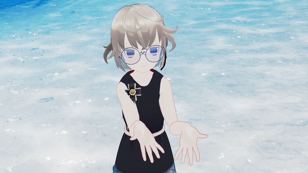 【VRChat想定】リボンめがね🎀