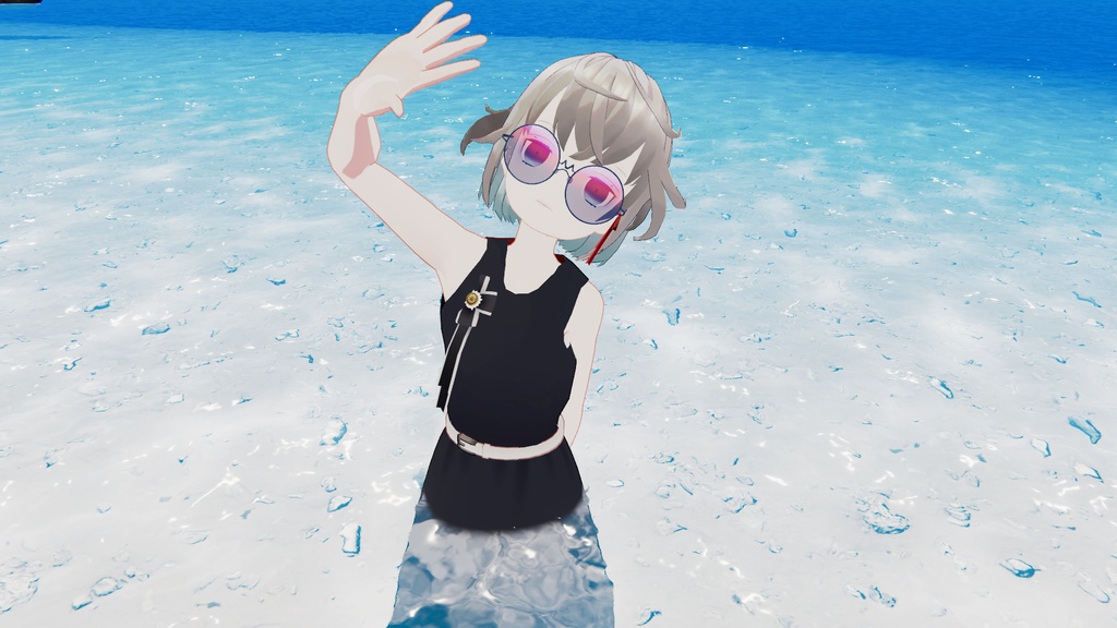 【VRChat想定】リボンめがね🎀