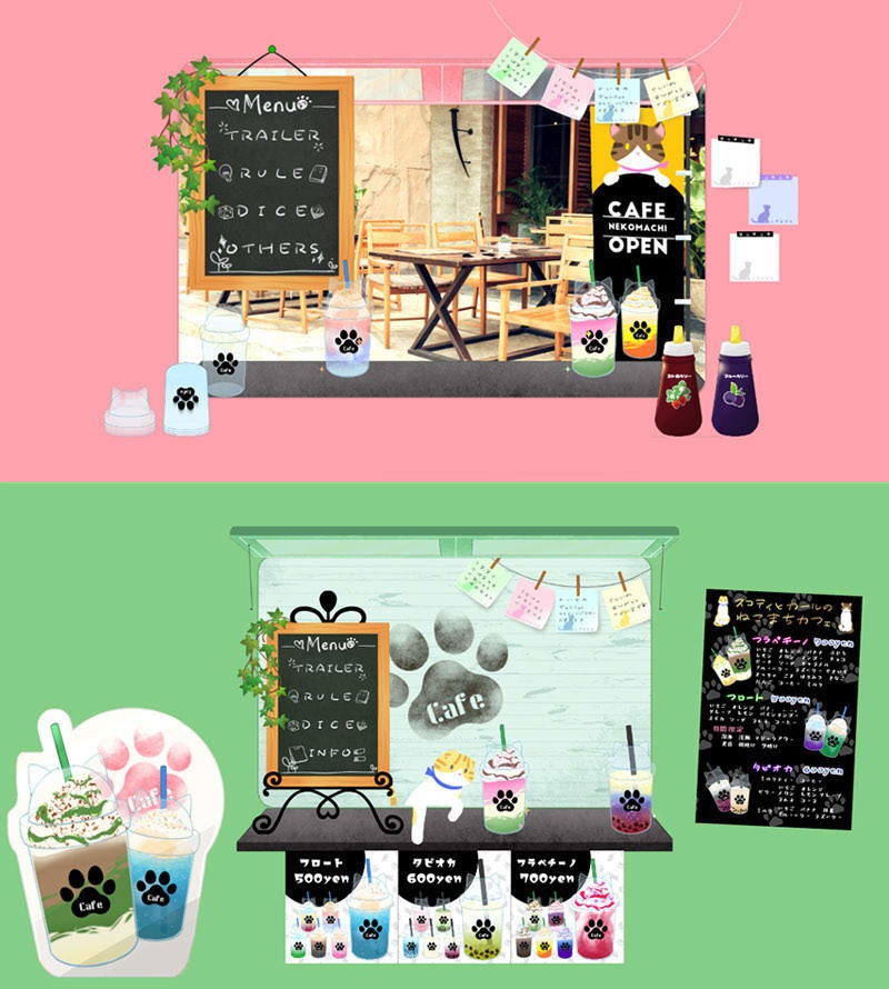 【ユドナリウム・ココフォリア/動画配信素材】スコティとカールのねこまちカフェ