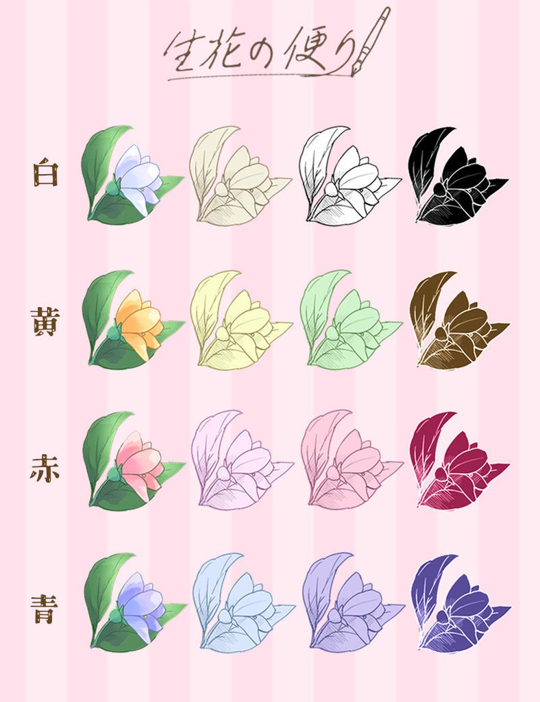 【ユドナリウム/ココフォリアzip】生花の便り・ルームデータ|APNG素材