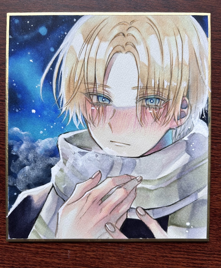 創作男子 カラー4分の1色紙②