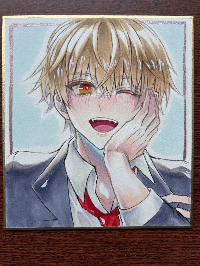 創作男子 カラー4分の1色紙④