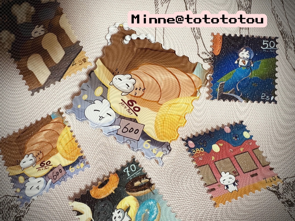 Record of me. パンのキーホルダー