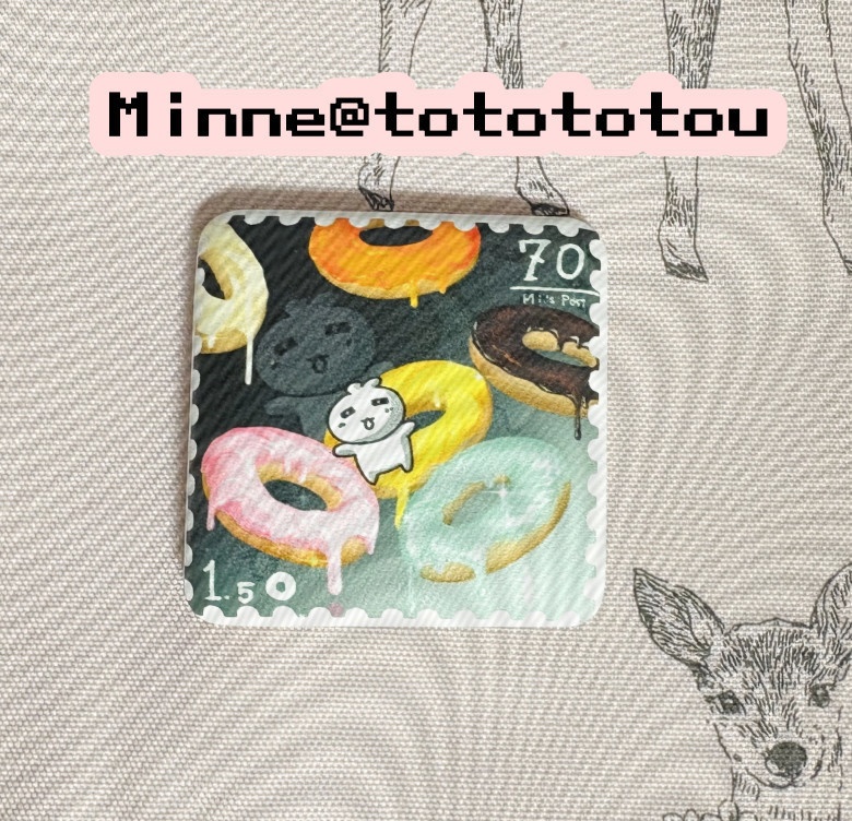 Record of me. 柔らか～いドーナツのぷにぷに缶バッジ