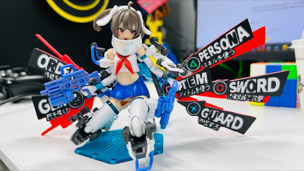 ペルソナ5 戦闘UI 風　フィギュアパーツ　3Dプリント品
