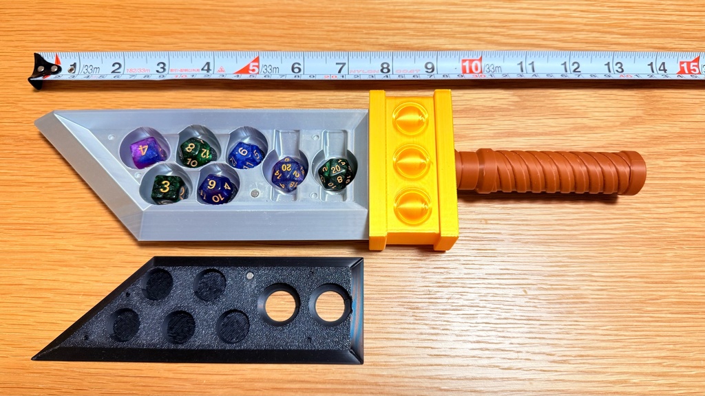 FFVII バスターソード 風 TRPG用 ダイス収納ケース 3Dプリント品