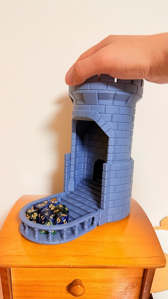 簡単リロール ダイスタワー | ボードゲーム用 | 3Dプリント品