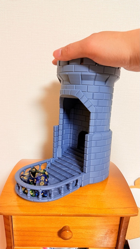簡単リロール ダイスタワー | ボードゲーム用 | 3Dプリント品