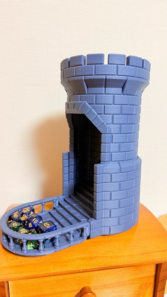 簡単リロール ダイスタワー | ボードゲーム用 | 3Dプリント品