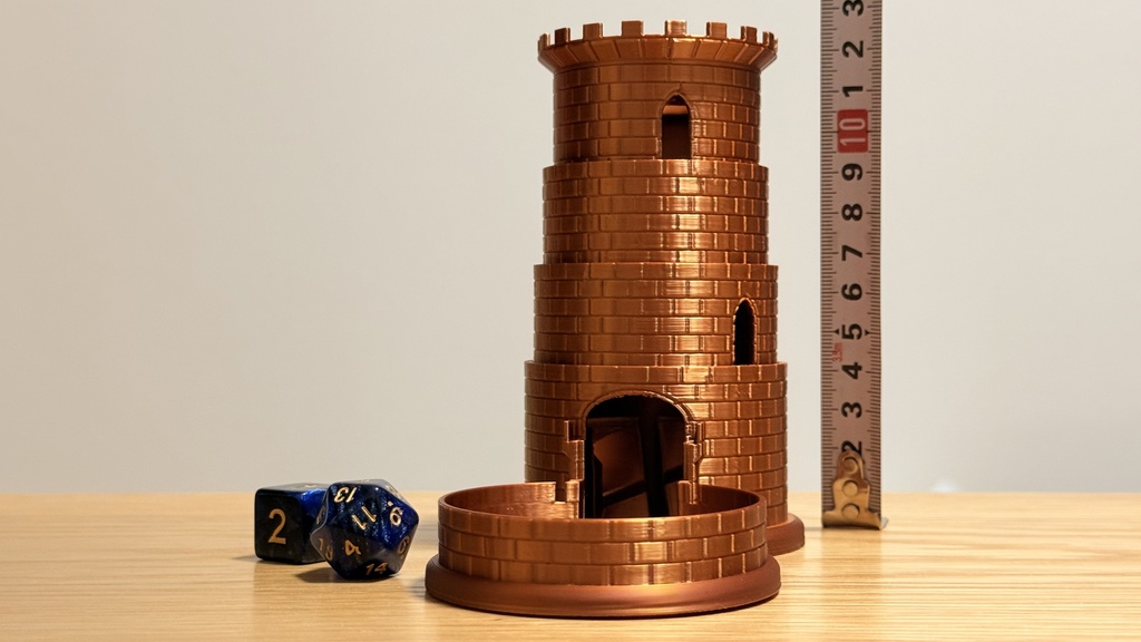 超コンパクト収納 ダイスタワー|中世風| TRPG|ボードゲーム|3Dプリント品