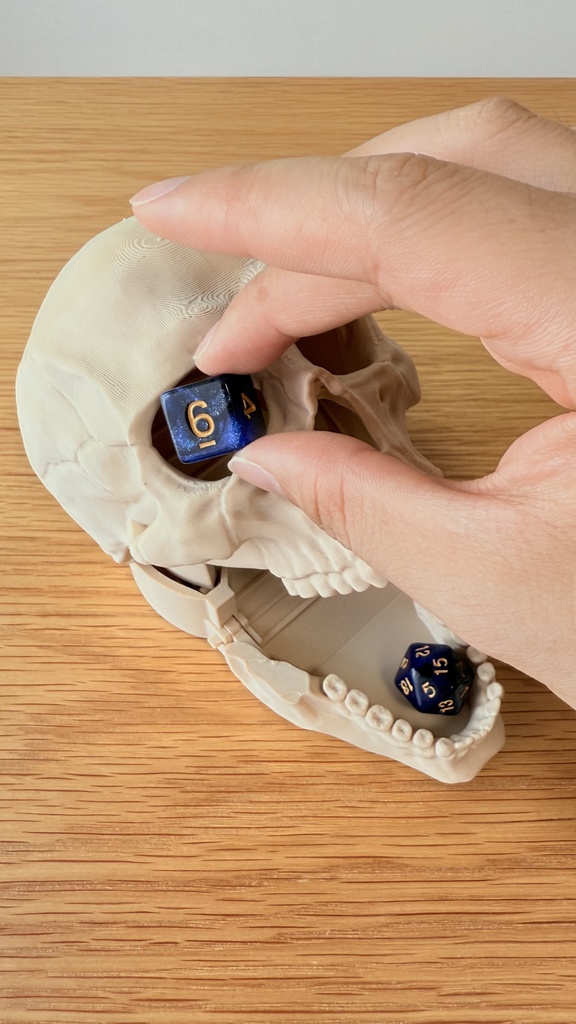 簡単リロール ダイスタワー|スカル|ボードゲーム用|3Dプリント品