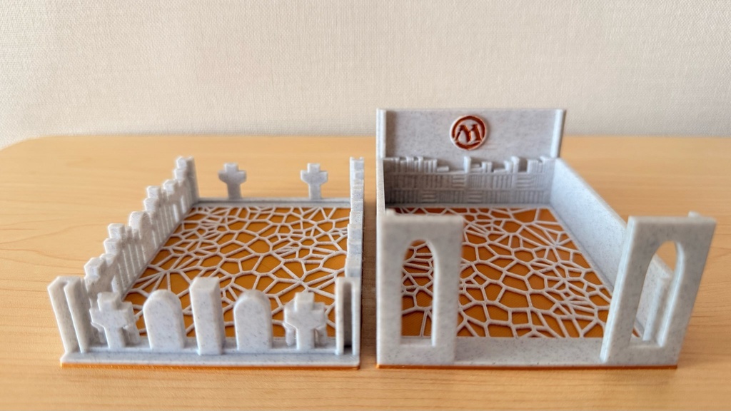 TCG デッキケース|墓地&ライブラリー兼用|中世ゴシック風|簡易塗装済み