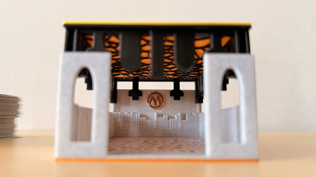 TCG デッキケース|墓地&ライブラリー兼用|中世ゴシック風|簡易塗装済み