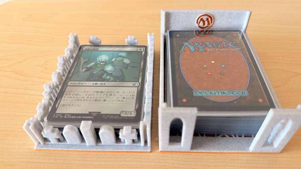 TCG デッキケース|墓地&ライブラリー兼用|中世ゴシック風|簡易塗装済み
