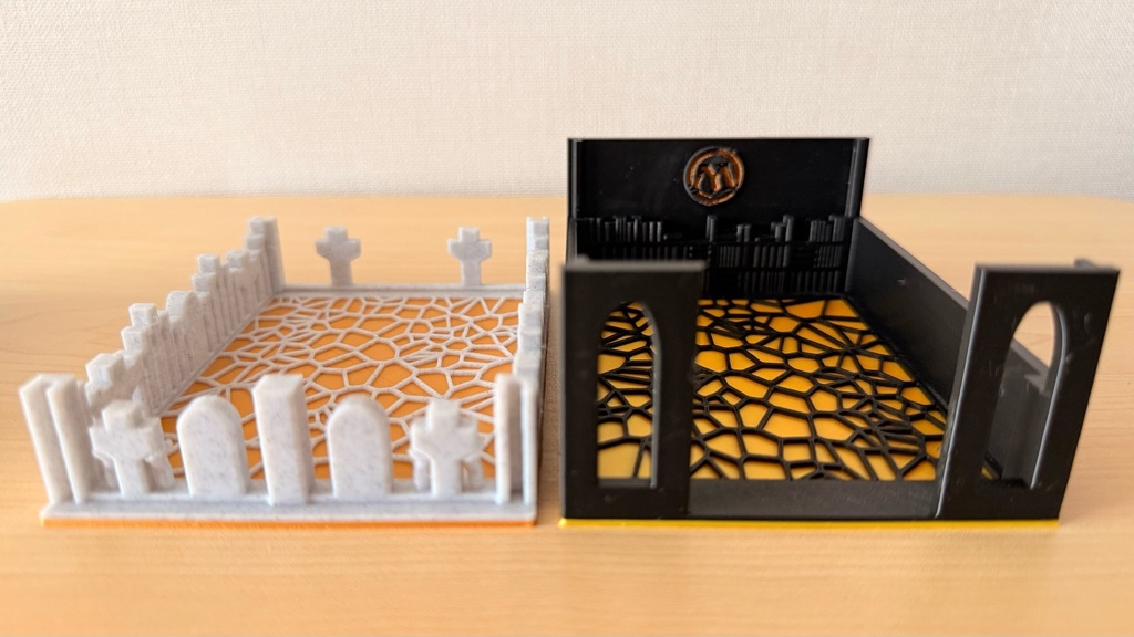 TCG デッキケース|墓地&ライブラリー兼用|中世ゴシック風|簡易塗装済み