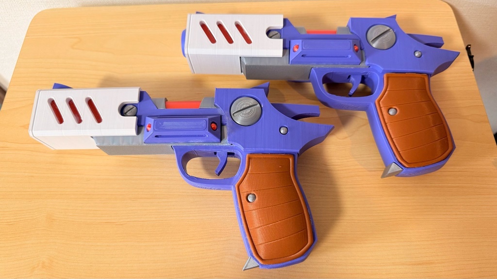1/1 アクセルの銃|ロックマン風|完全色分け|トリガー可動|モデルガン|3Dプリント品|コスプレ用