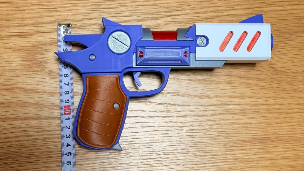 1/1 アクセルの銃|ロックマン風|完全色分け|トリガー可動|モデルガン|3Dプリント品|コスプレ用