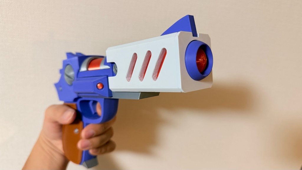 1/1 アクセルの銃|ロックマン風|完全色分け|トリガー可動|モデルガン|3Dプリント品|コスプレ用