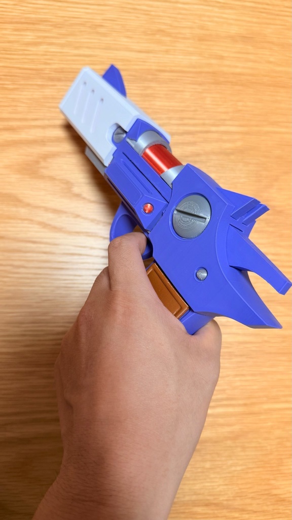 1/1 アクセルの銃|ロックマン風|完全色分け|トリガー可動|モデルガン|3Dプリント品|コスプレ用