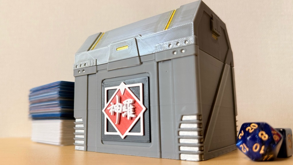 TCG デッキケース｜MTG統率者｜FF風｜塗装済み｜3Dプリント品｜色ロゴ指定可
