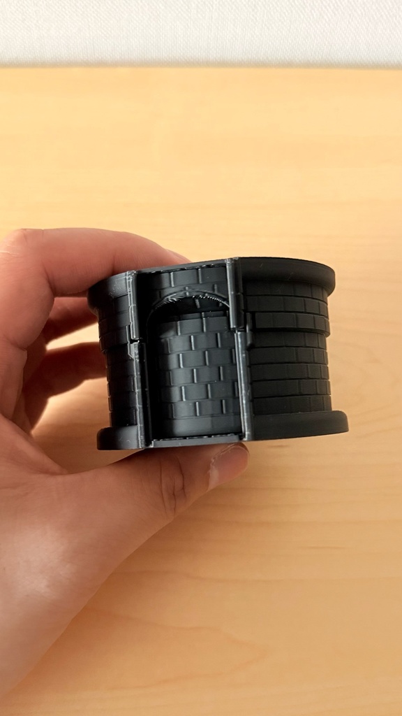 超コンパクト収納 ダイスタワー|マットブラック|中世風| TRPG|ボードゲーム|3Dプリント品