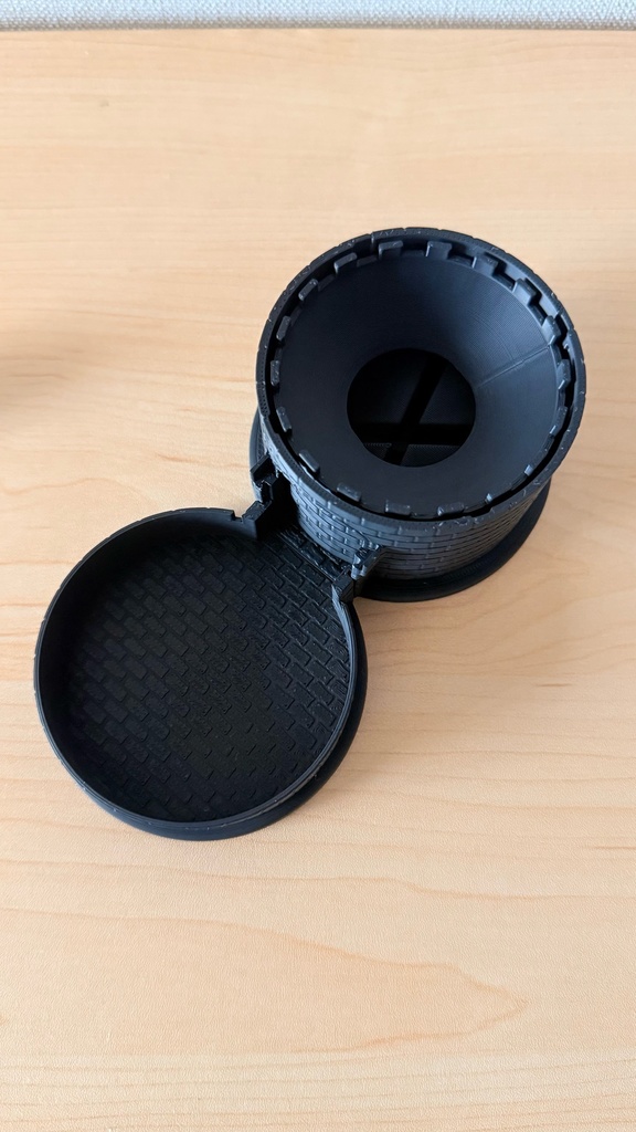 超コンパクト収納 ダイスタワー|マットブラック|中世風| TRPG|ボードゲーム|3Dプリント品