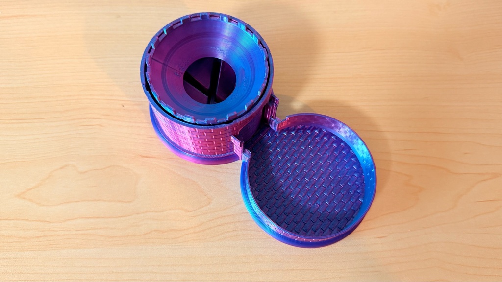 超コンパクト収納 ダイスタワー|ネオン|中世風| TRPG|ボードゲーム|3Dプリント品