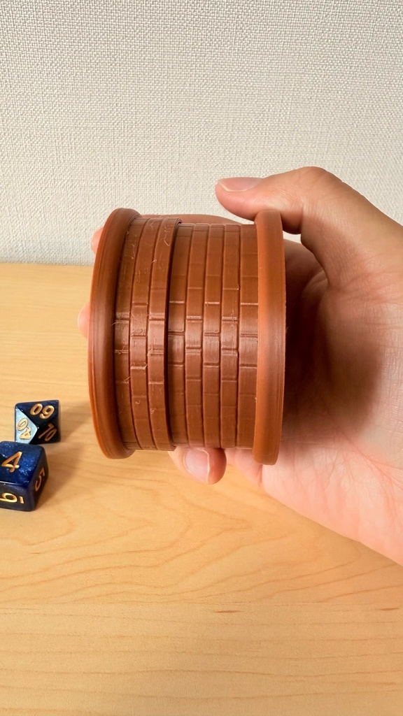 超コンパクト収納 ダイスタワー|グリーン|中世風| TRPG|ボードゲーム|3Dプリント品