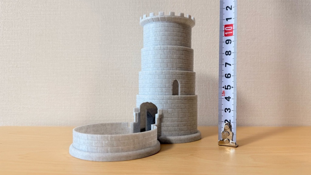 超コンパクト収納 ダイスタワー|マーブル|中世風| TRPG|ボードゲーム|3Dプリント品