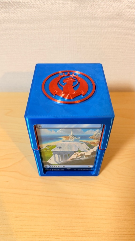 TCGデッキケース|ディスプレイ窓|ダブルスリーブ100枚収納|イゼット|IZZET|色ロゴ指定可