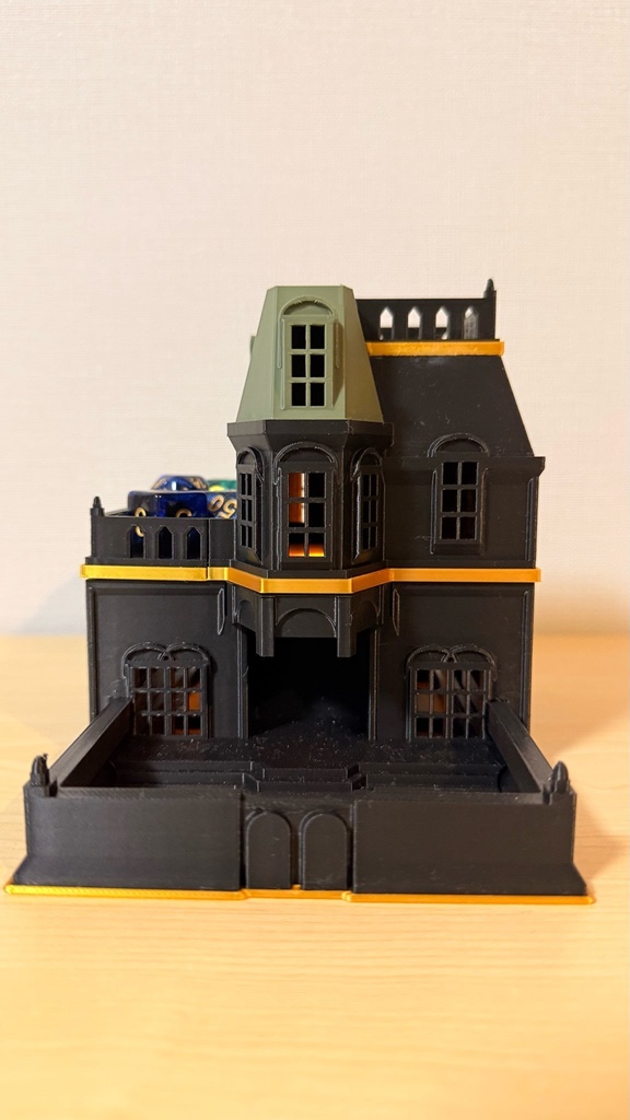 ゴシック洋館ダイスタワー|発光ライト付き|クトゥルフTRPG|マダミス|色指定可|3Dプリント品