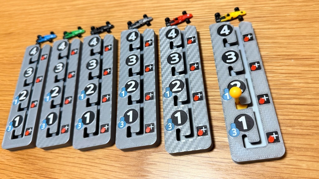 ヒート 立体ギアボックス|ボードゲーム アップグレード|色分け済み
