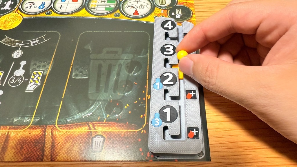 ヒート 立体ギアボックス|ボードゲーム アップグレード|色分け済み