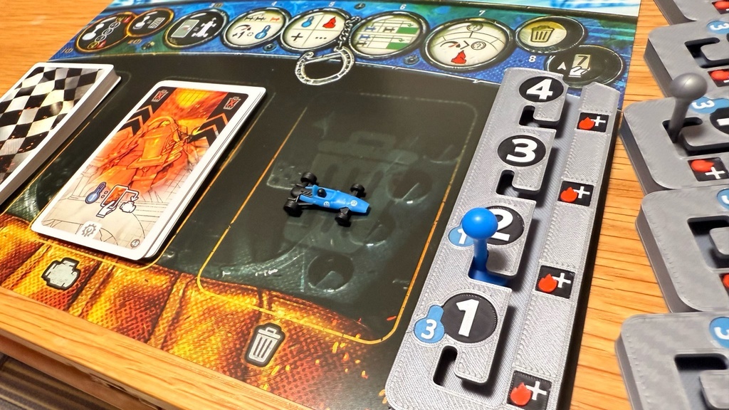 ヒート 立体ギアボックス|ボードゲーム アップグレード|色分け済み