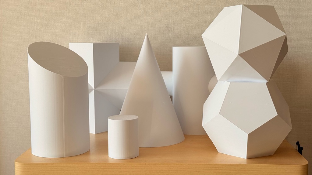 デッサンモデル|練習用モチーフ|石膏像代用|幾何形体|オーダーメイド可