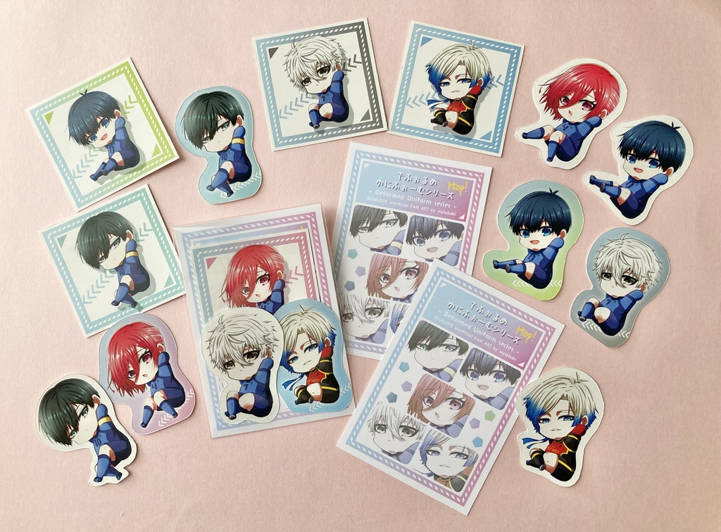 【四角ステッカー】でふぉるめゆにふぉーむシリーズ Hop!