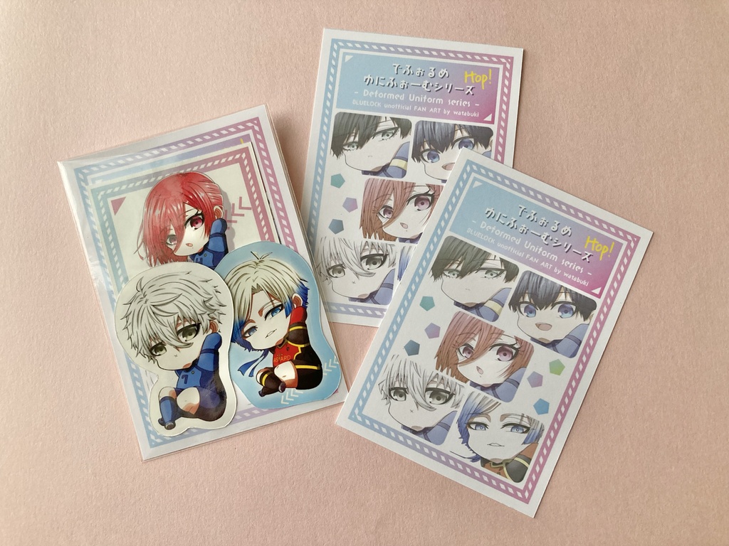 【四角ステッカー】でふぉるめゆにふぉーむシリーズ Hop!